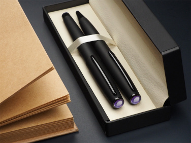 Logo trade promotional giveaways image of: Amethyst Pen set  1288036