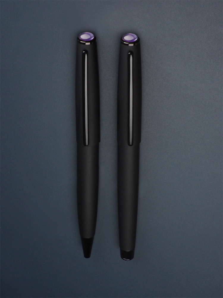 Logo trade promotional item photo of: Amethyst Pen set  1288036