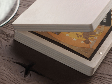 Logo trade promotional giveaways image of: Wooden bill box 1816121