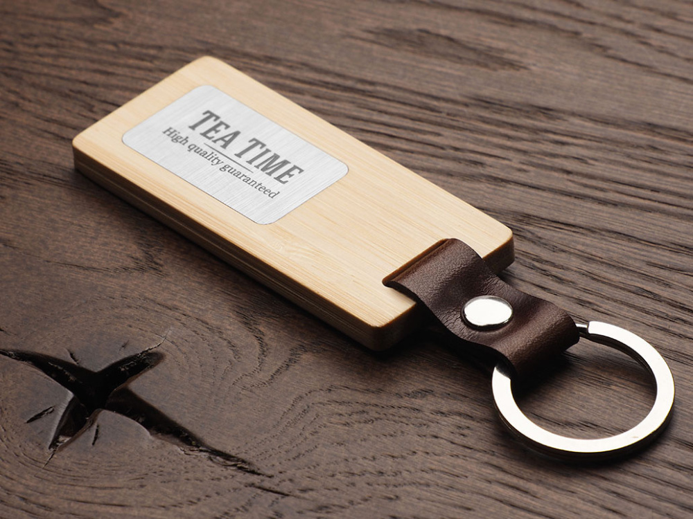 Logo trade promotional product photo of: Wooden keyring 1853292