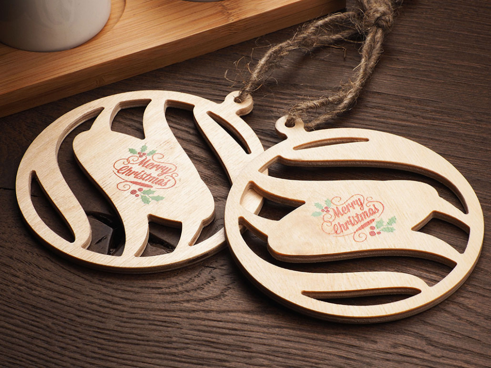 Logotrade corporate gift image of: Wooden Christmas Decoration 1856121