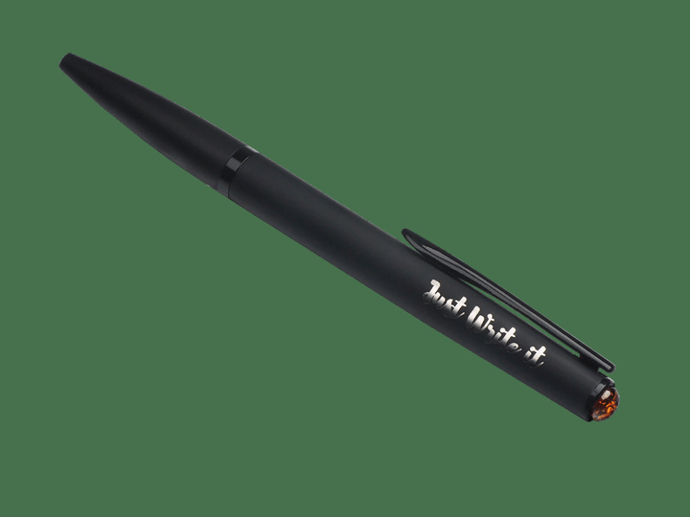 Logo trade promotional products image of: Ball pen with AMBER stone 2070036