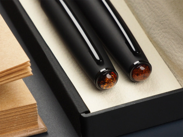 Logotrade business gift image of: Amber Pen set  1235036