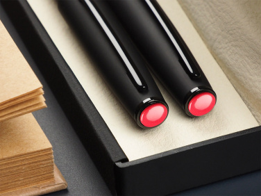 Logo trade business gift photo of: Coral stone Pen set 1285036