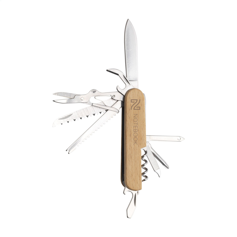 Logo trade promotional merchandise picture of: Beechwood Pocket knife