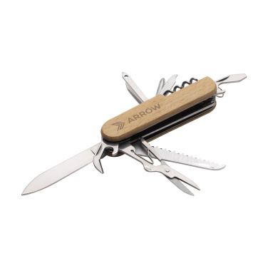 Logo trade promotional items picture of: Beechwood Pocket knife