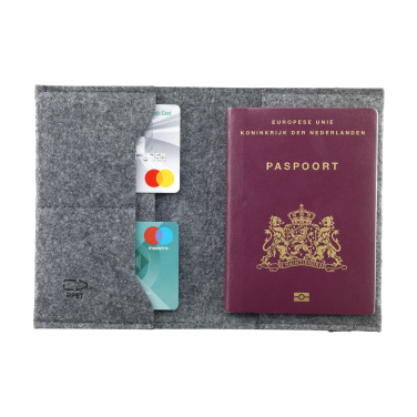 Logo trade promotional merchandise picture of: Identify GRS RPET Felt passport holder