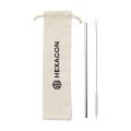 Reusable 1 piece ECO Straw Set stainless-steel straw, silver