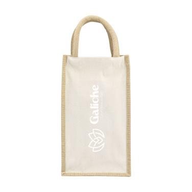 Logotrade promotional product image of: Jute Canvas Double Wine Bag