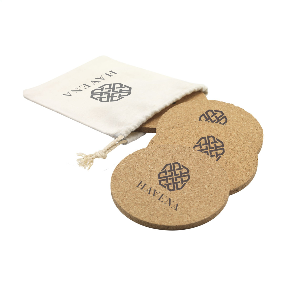 Logotrade promotional products photo of: Cork Coaster Set