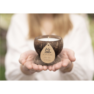 Logo trade promotional item photo of: We Love The Planet Coconut Candle