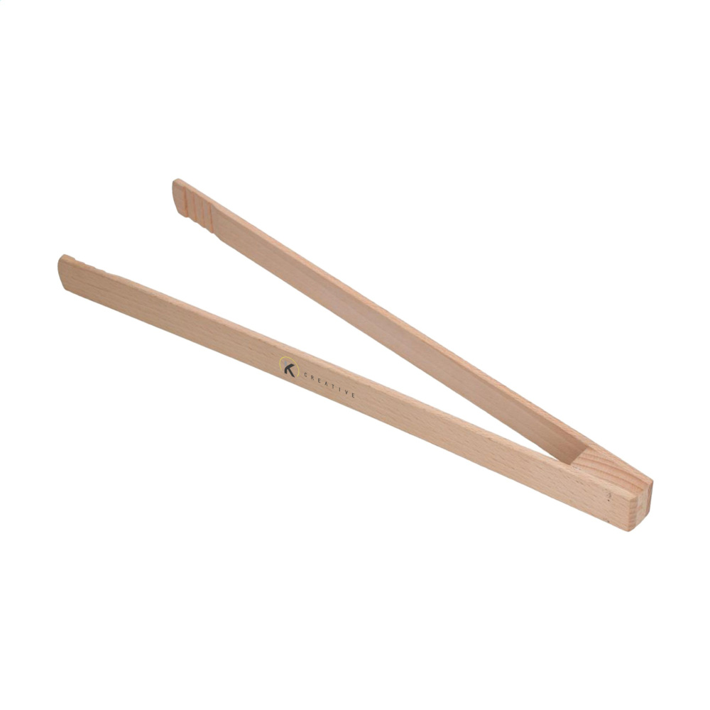 Logo trade corporate gift photo of: Pinza wooden BBQ tongs