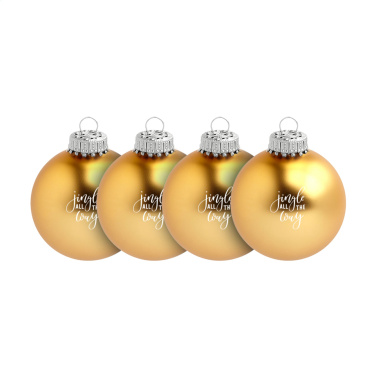 Logo trade promotional giveaway photo of: Christmas Bauble Ø 6 cm - set of 4 - Made in Europe