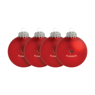 Logo trade promotional items image of: Christmas Bauble Ø 6 cm - set of 4 - Made in Europe