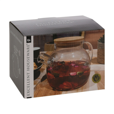 Logo trade promotional giveaways image of: Teatime Glass Teapot