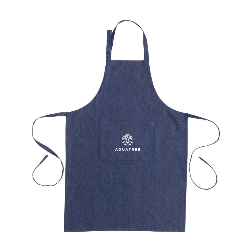 Logo trade promotional giveaways picture of: Apron GRS Recycled Denim (220 g/m²)