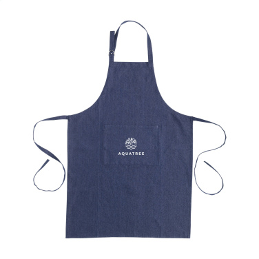 Logotrade promotional item image of: Apron GRS Recycled Denim (220 g/m²)