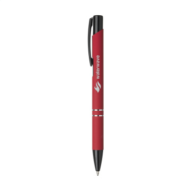 Logo trade promotional merchandise photo of: Ebony Rubberised pen