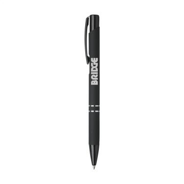 Logotrade promotional item picture of: Ebony Rubberised pen