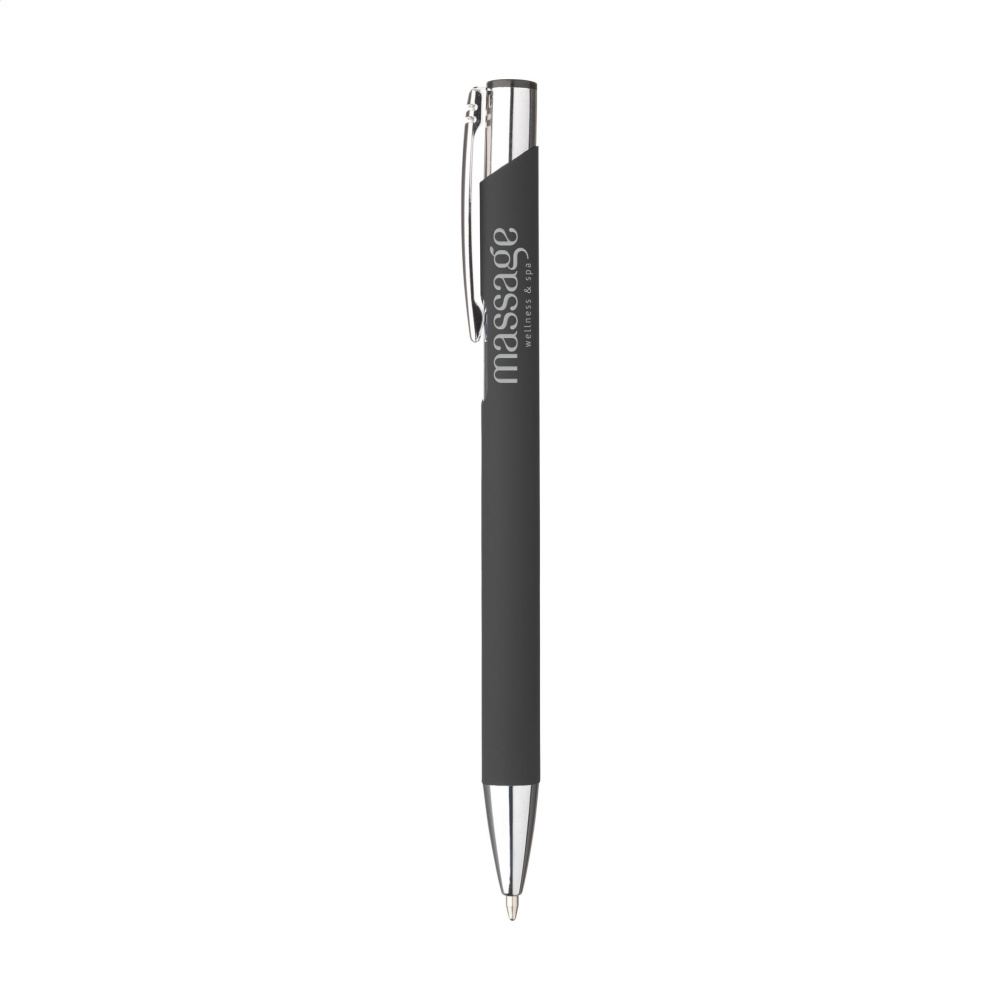 Logo trade corporate gifts picture of: Ebony Soft Touch pen