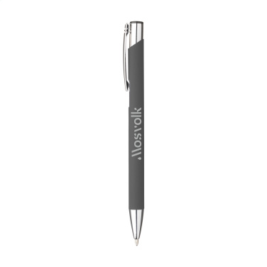 Logo trade advertising product photo of: Ebony Soft Touch pen