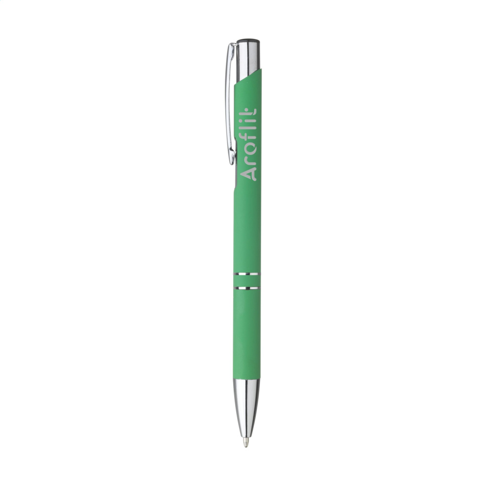 Logotrade promotional gift image of: Ebony Soft Touch Accent pen