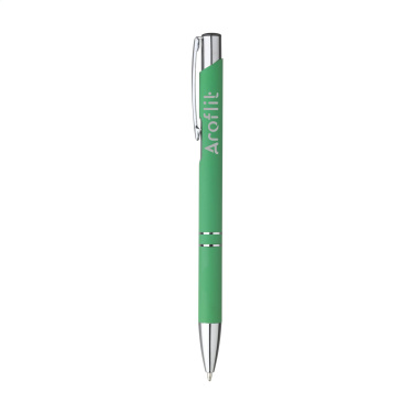 Logo trade promotional merchandise image of: Ebony Soft Touch Accent pen