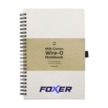 Logo trade promotional giveaways picture of: Milk-Carton Wire-O Paper Notebook A5