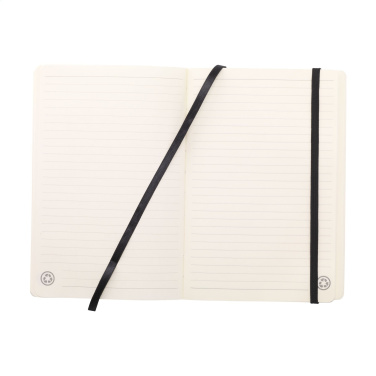 Logo trade promotional merchandise picture of: Monti Recycled Leather - Paper Notebook A5