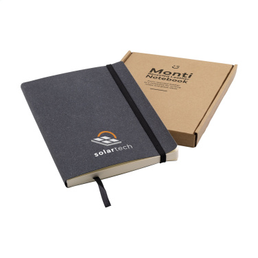 Logotrade promotional item picture of: Monti Recycled Leather - Paper Notebook A5