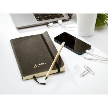 Logo trade promotional merchandise image of: Monti Recycled Leather - Paper Notebook A5