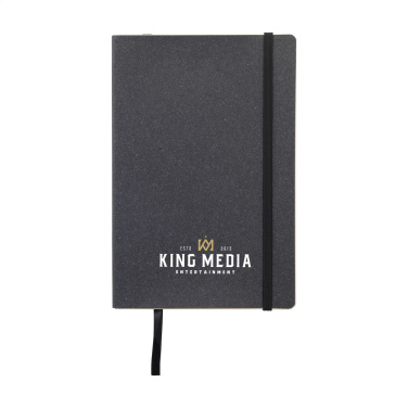 Logotrade business gift image of: Monti Recycled Leather - Paper Notebook A5