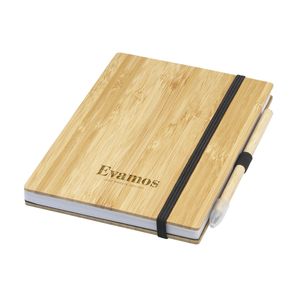 Logotrade promotional giveaway image of: BambooPlus Paper Notebook A5 - Inkless Pen