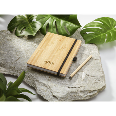 Logotrade business gift image of: BambooPlus Paper Notebook A5 - Inkless Pen