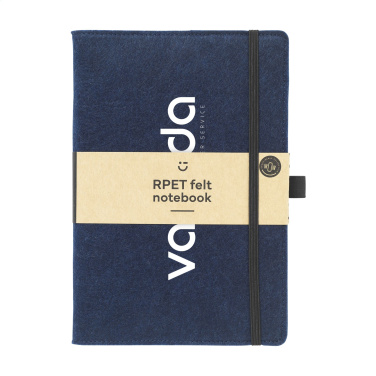 Logo trade business gifts image of: Felty GRS RPET Paper Notebook A5