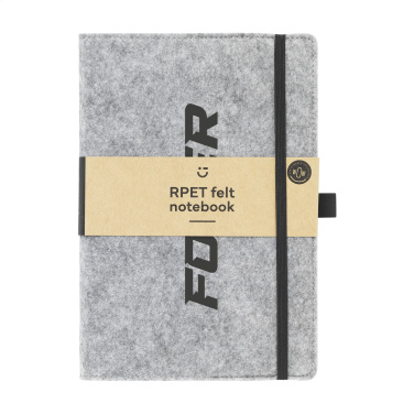 Logo trade business gift photo of: Felty GRS RPET Paper Notebook A5