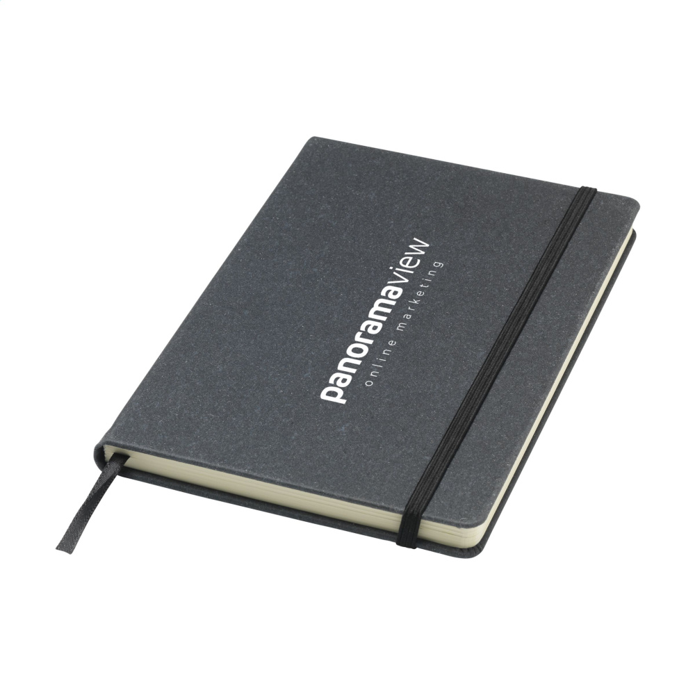 Logotrade corporate gift image of: Montana Recycled Leather Paper Notebook A5