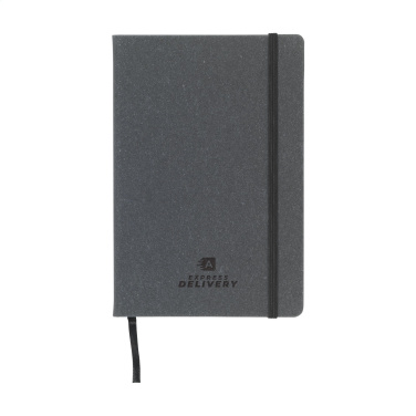 Logo trade promotional items image of: Montana Recycled Leather Paper Notebook A5