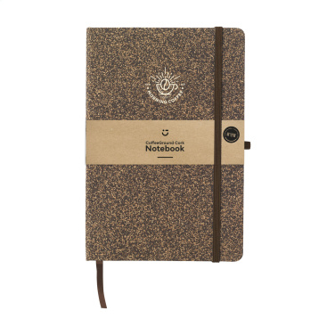 Logo trade promotional items picture of: CoffeeGround Cork Paper Notebook A5