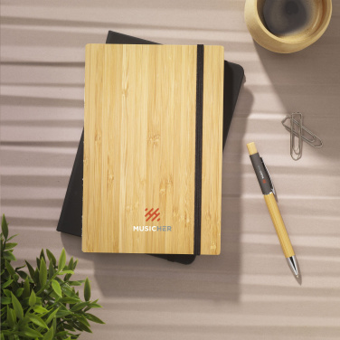 Logo trade advertising products image of: Bamboo Journal Naked Spine Paper Notebook A5