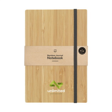 Logo trade promotional merchandise picture of: Bamboo Journal Naked Spine Paper Notebook A5