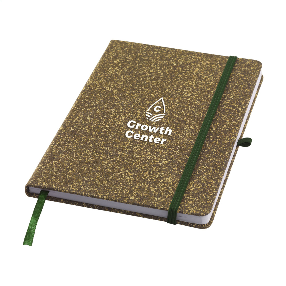 Logo trade promotional merchandise image of: TeaGround Cork Paper Notebook A5