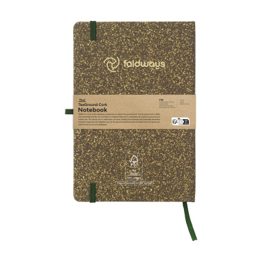 Logo trade promotional merchandise picture of: TeaGround Cork Paper Notebook A5