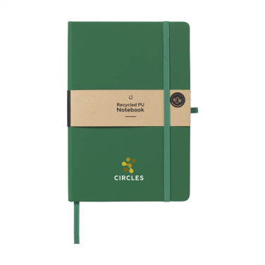 Logo trade promotional products image of: Recycled GRS PU Paper Notebook A5