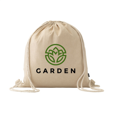 Logotrade promotional item image of: GRS Recycled Cotton PromoBag (180 g/m²) backpack