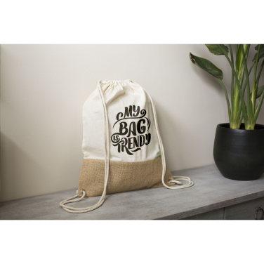 Logo trade promotional items image of: Combi Organic Backpack (160 g/m²)