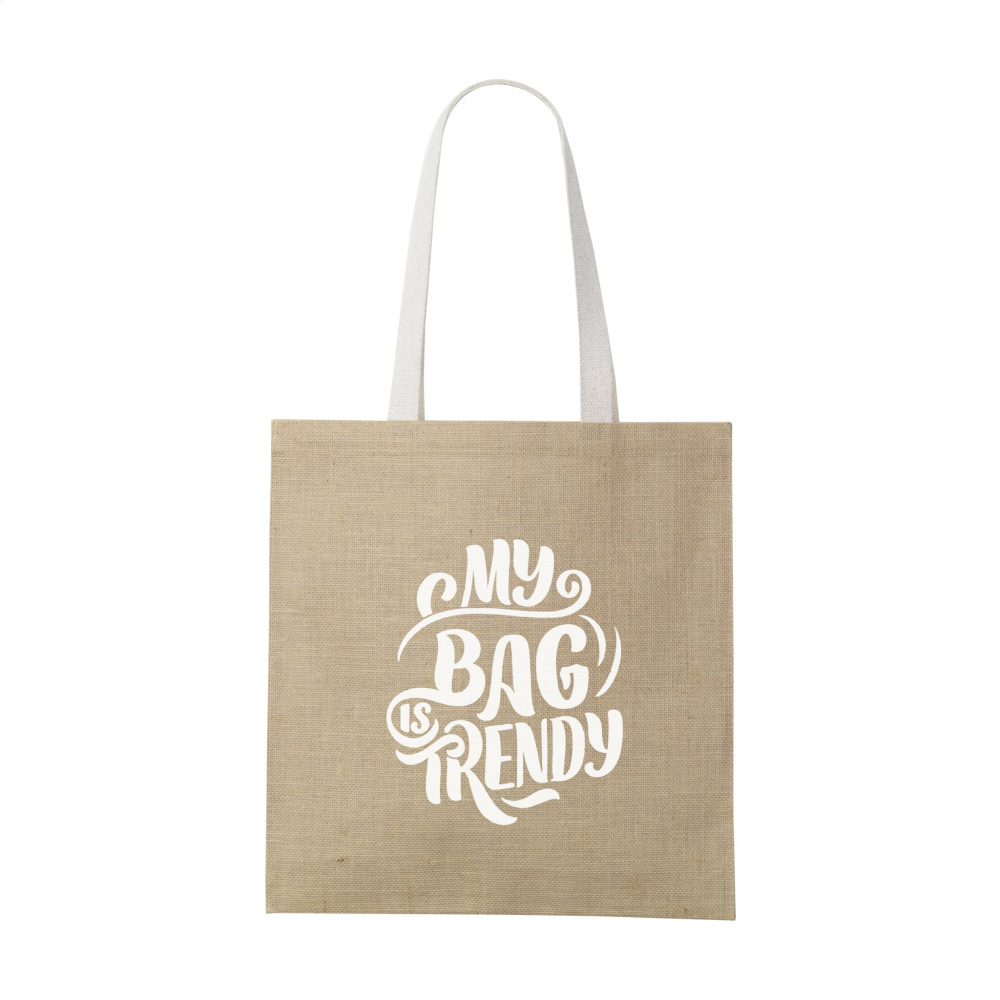 Logo trade promotional giveaways image of: Madrid Jute Shopper bag