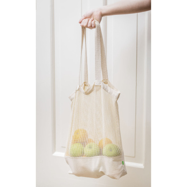 Logo trade promotional products image of: Natura Organic Mesh Shopper (180 g/m²) shopping bag