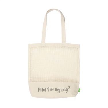 Logo trade promotional gift photo of: Natura Organic Mesh Shopper (180 g/m²) shopping bag