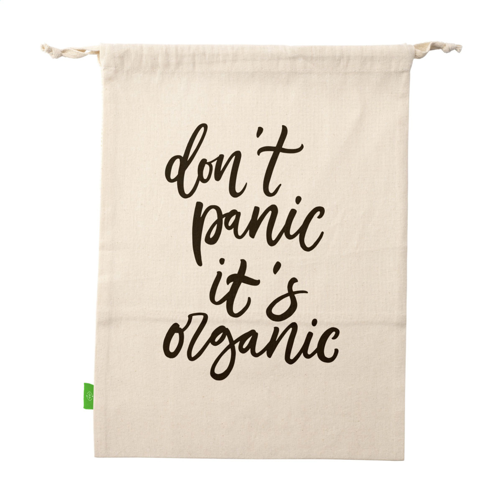 Logotrade promotional item picture of: Natura Organic GOTS Mesh Bag (120 g/m²) fruit bag